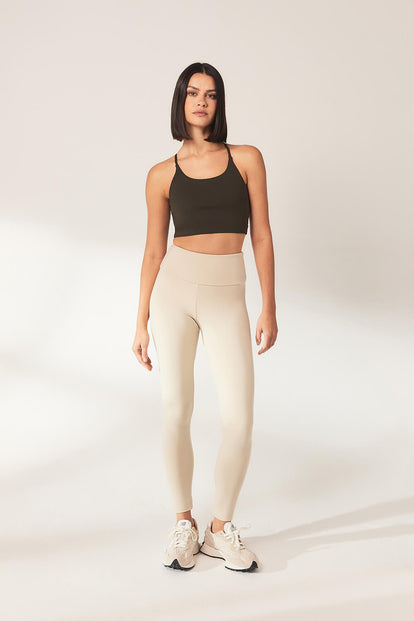 Everyday High Waisted Leggins Lightweight - Natural Beige