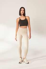 Everyday High Waisted Leggins Lightweight - Natural Beige
