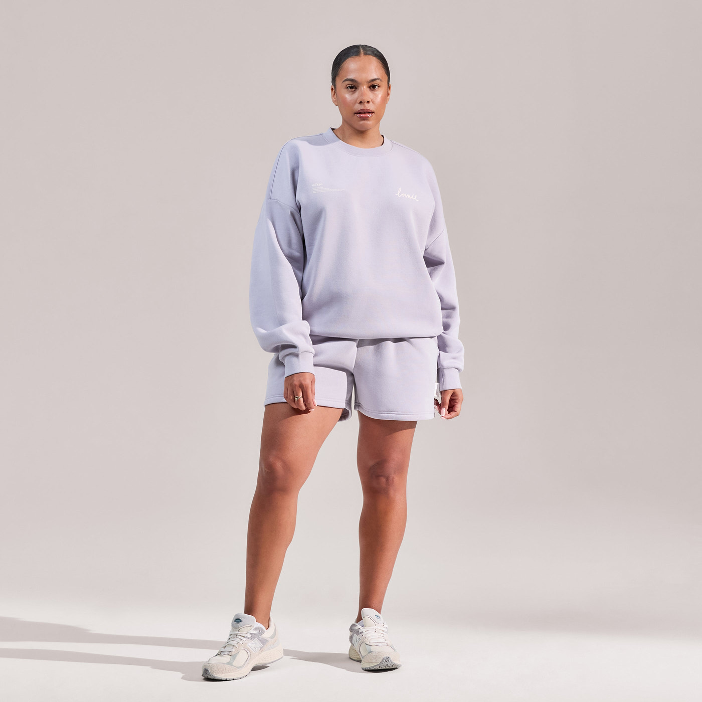 Curve ALL SZN Organic Sweat Shorts - Lilac Mist