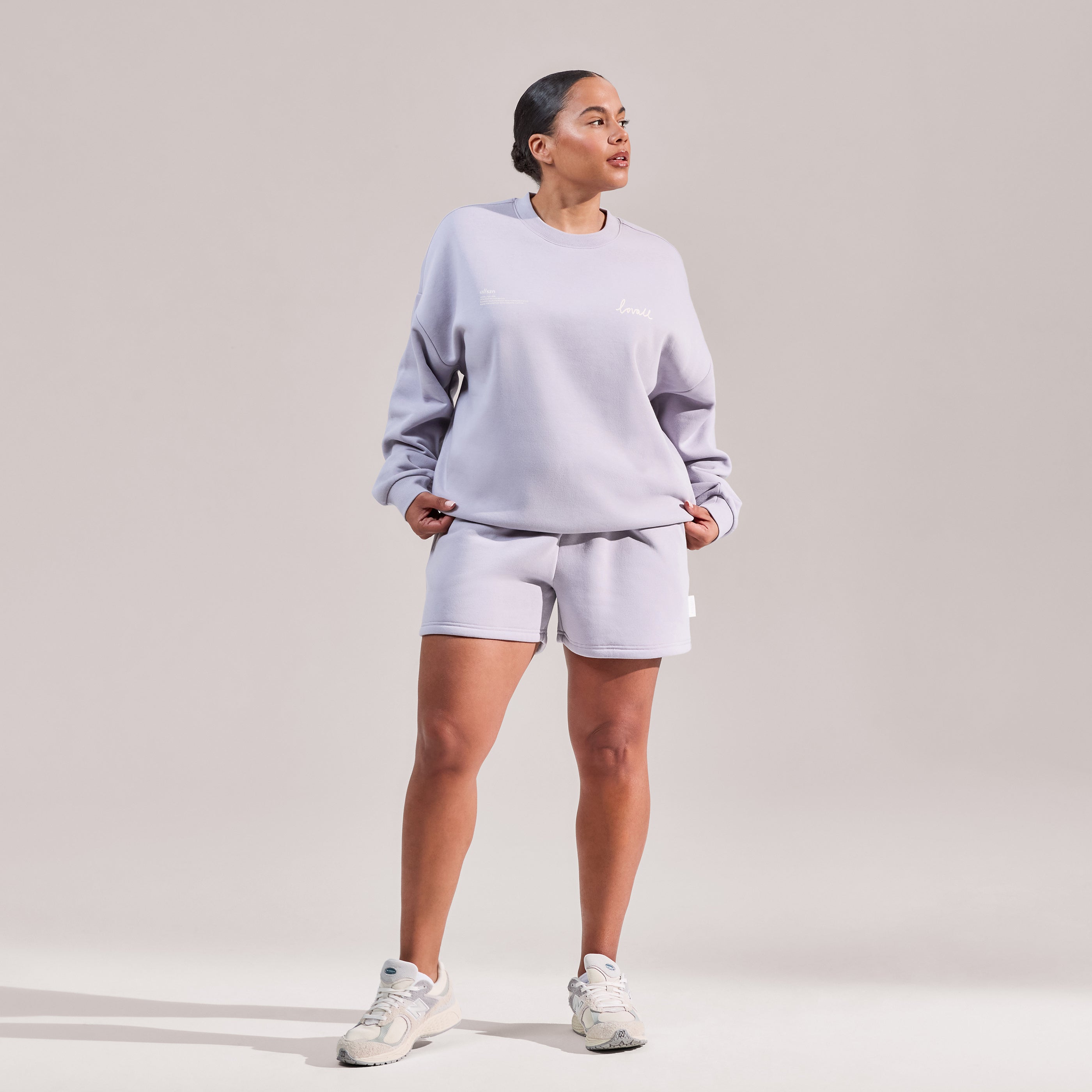 Curve ALL SZN Organic Oversized Graphic Sweatshirt Euphoric - Lilac Mist