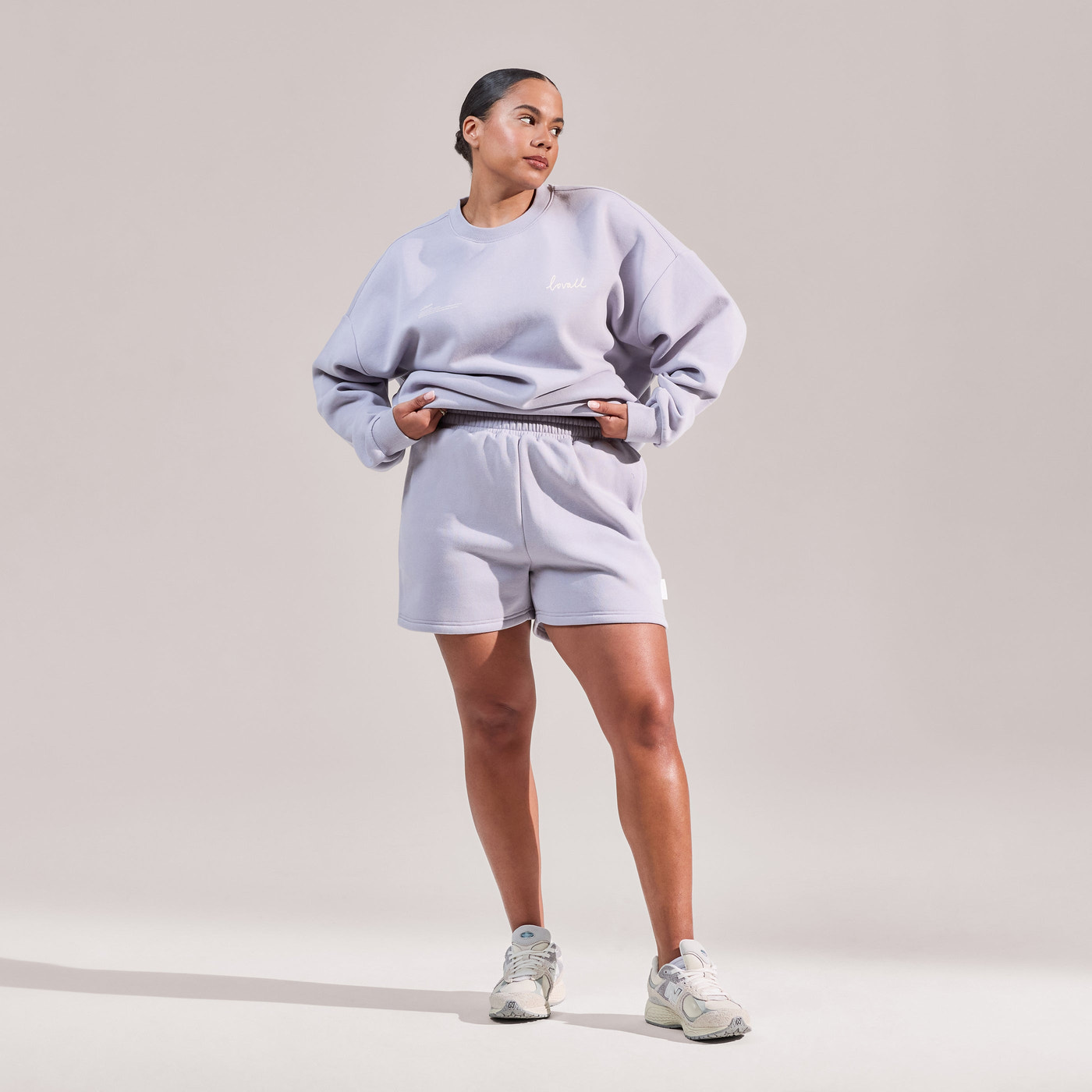 Curve ALL SZN Organic Sweat Shorts - Lilac Mist