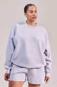 Curve ALL SZN Organic Oversized Graphic Sweatshirt Euphoric - Lilac Mist