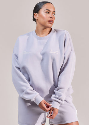Curve ALL SZN Organic Oversized Graphic Sweatshirt Euphoric - Lilac Mist