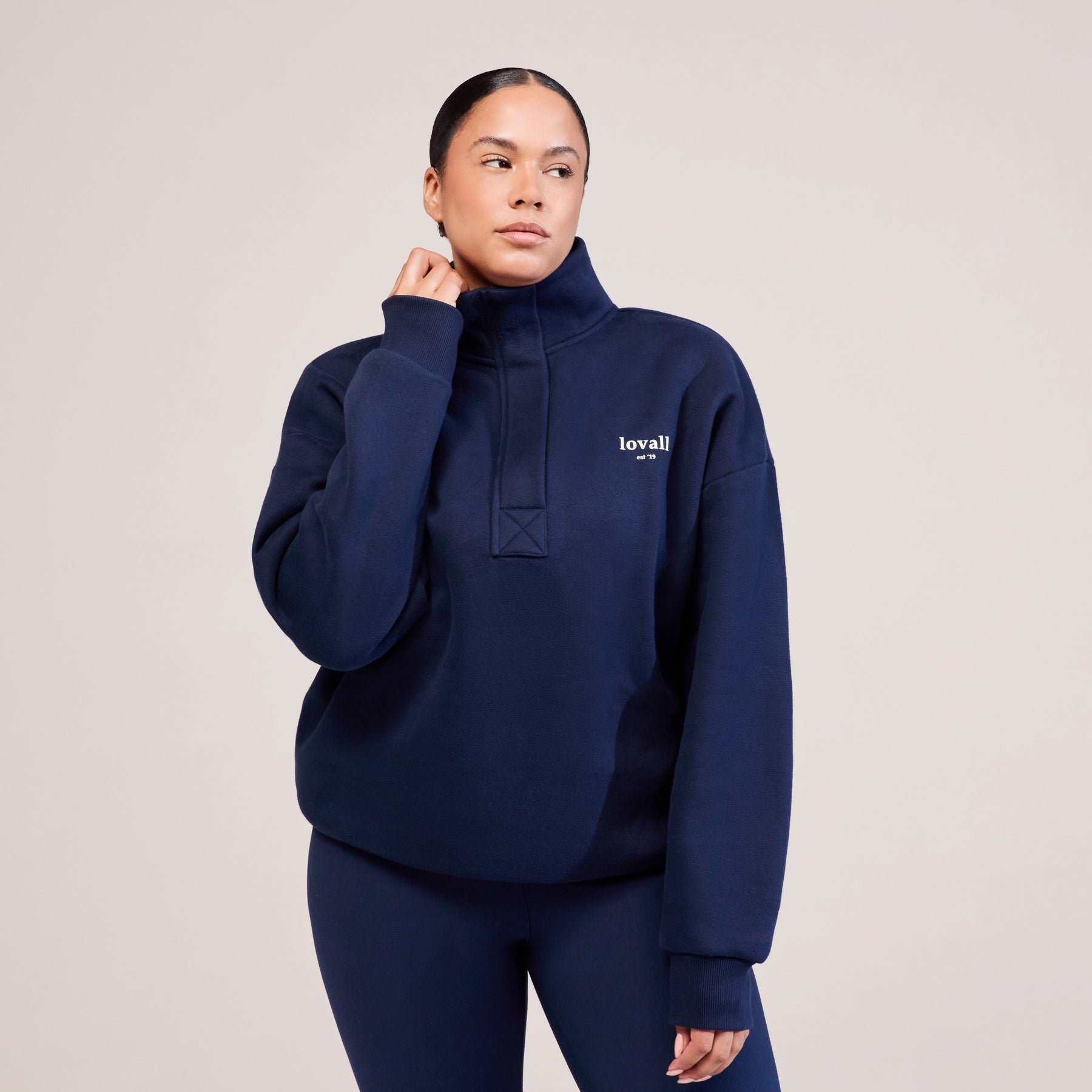 Curve Heavyweight 1/4 Zip Sweatshirt - Navy