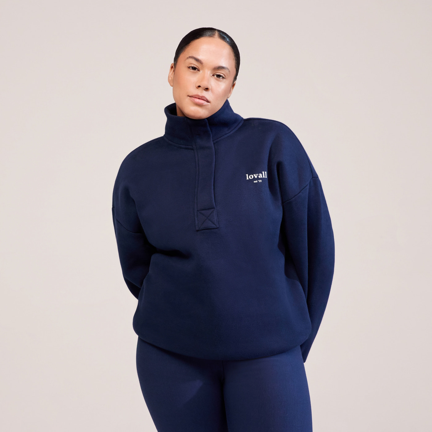 Curve Heavyweight 1/4 Zip Sweatshirt - Navy