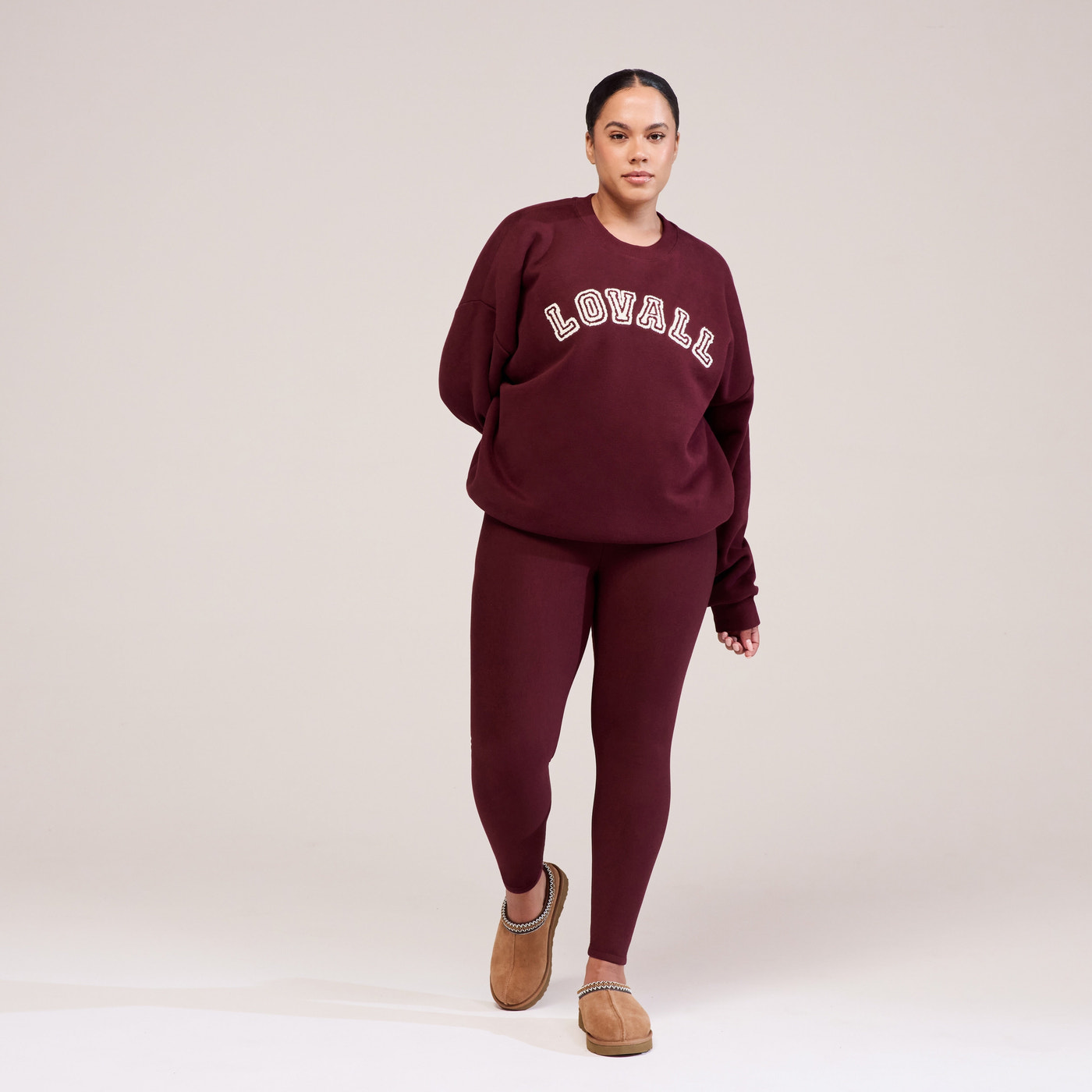 Curve Heavyweight Oversized Sweatshirt Campus - Burgundy