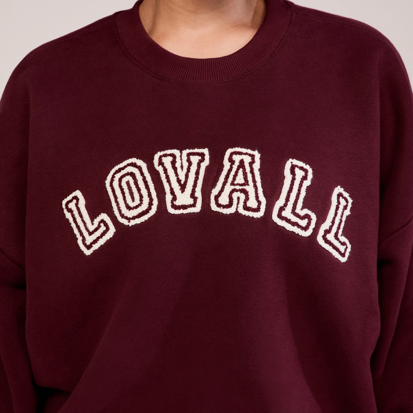 Curve Heavyweight Oversized Sweatshirt Campus - Burgundy
