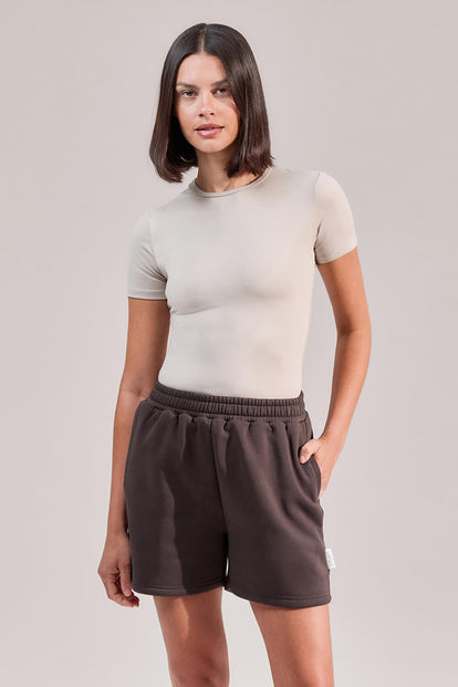 ALL SZN Organic Sweat Shorts - Black Coffee