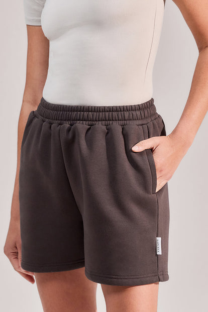 ALL SZN Organic Sweat Shorts - Black Coffee