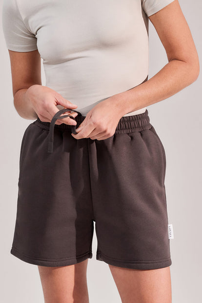 ALL SZN Organic Sweat Shorts - Black Coffee