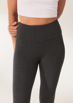 Everyday High Waisted Leggins Lightweight - Dark Grey Marl