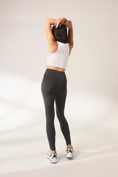 Everyday High Waisted Leggins Lightweight - Dark Grey Marl