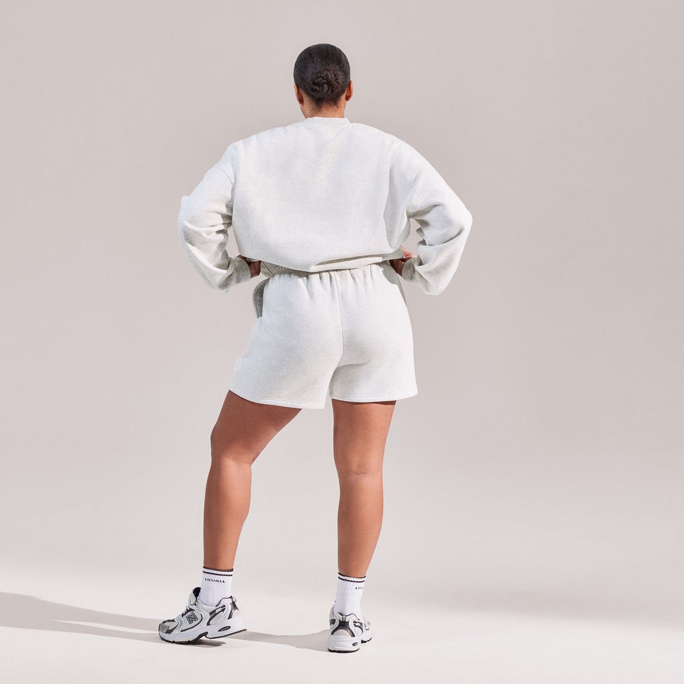 Curve ALL SZN Organic Sweat Shorts - Light Grey Marl