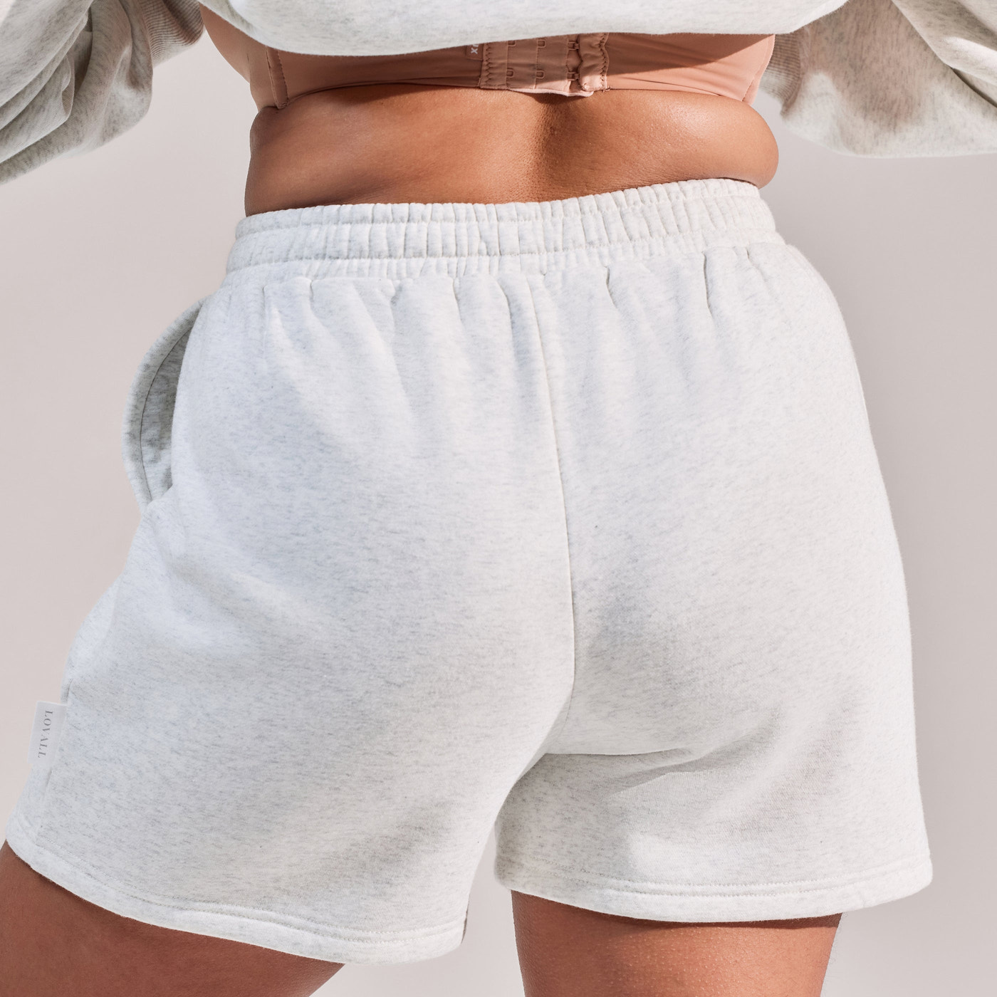 Curve ALL SZN Organic Sweat Shorts - Light Grey Marl