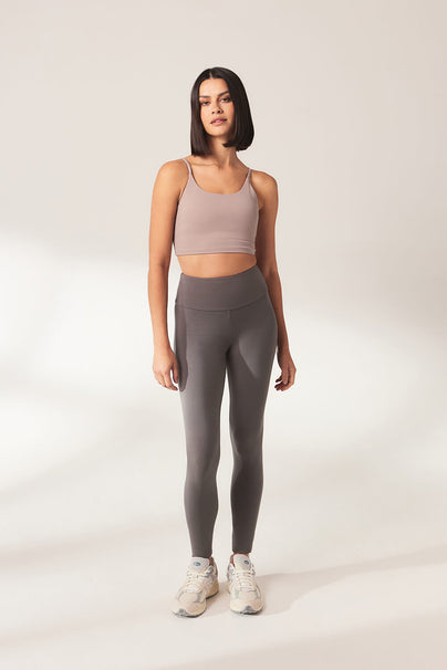 Everyday High Waisted Leggins Lightweight - Slate Green