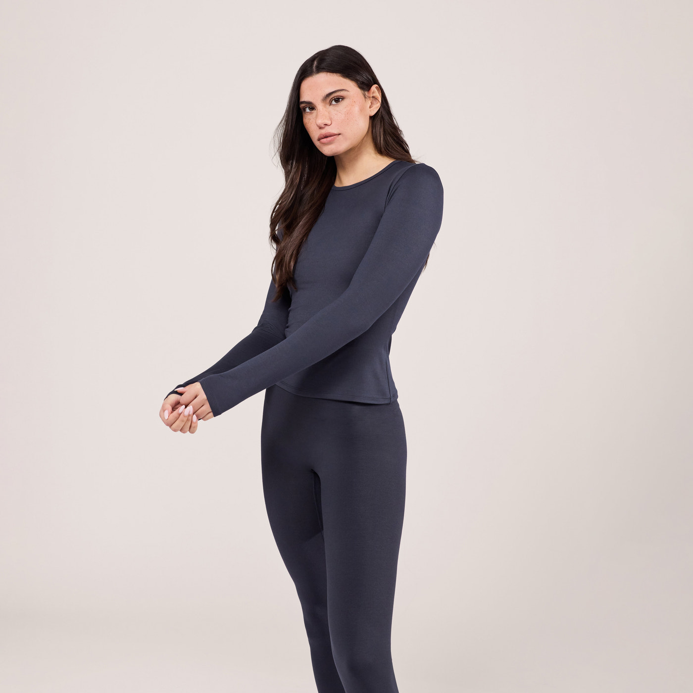 Ultimate Everyday long Sleeve Top - Vintage Navy