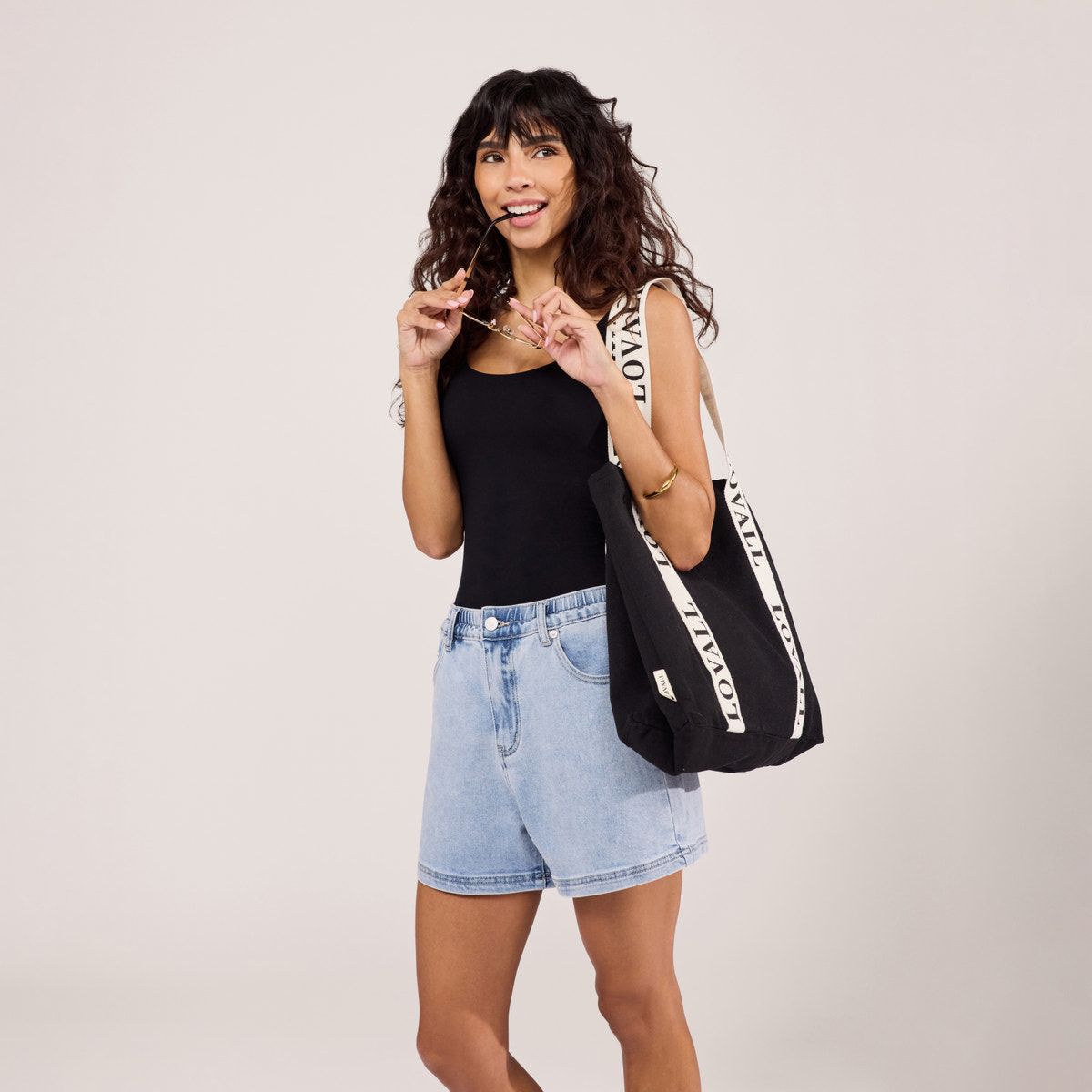 Stretch-Jeansshorts – Helle Waschung
