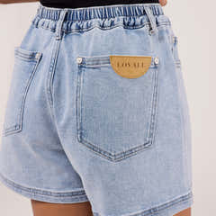 Stretch-Jeansshorts – Helle Waschung