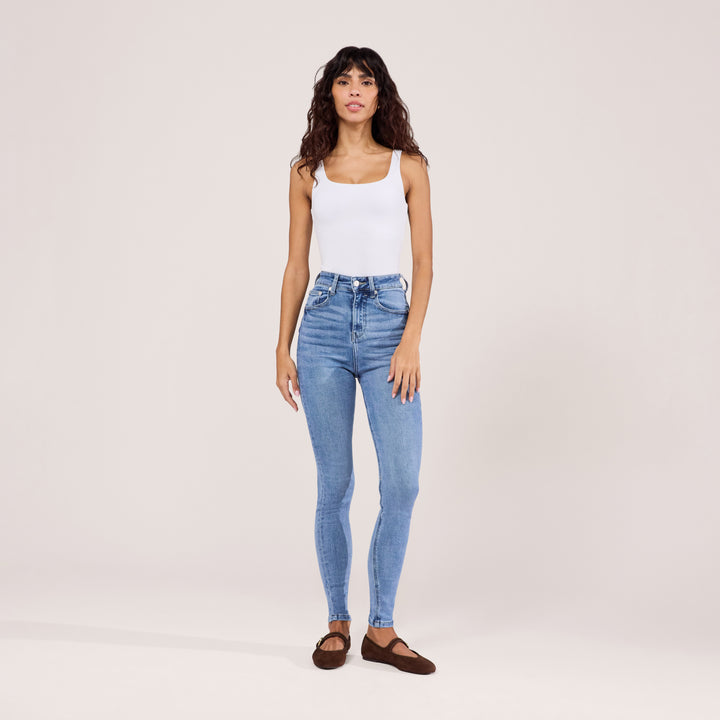 Lift & Shape Jeans - Mittelblau