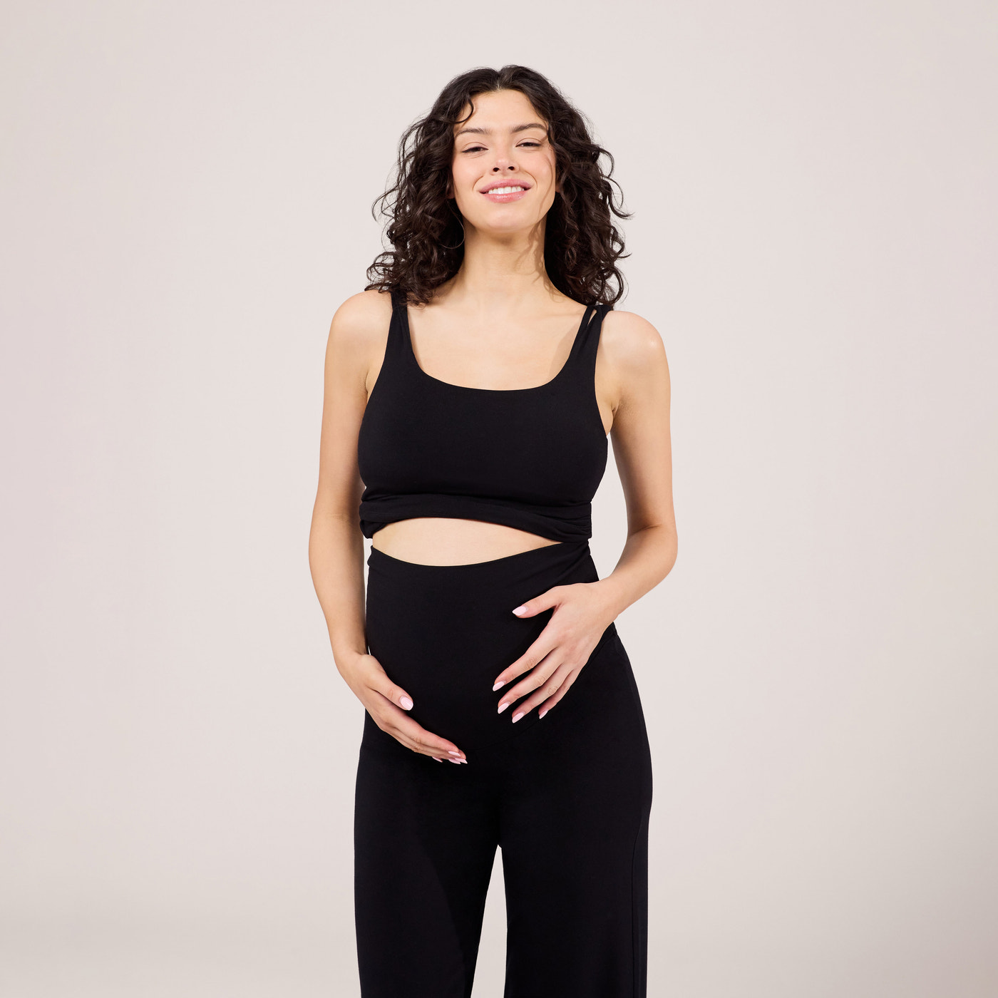 Maternity Lightweight Tank Top - Black