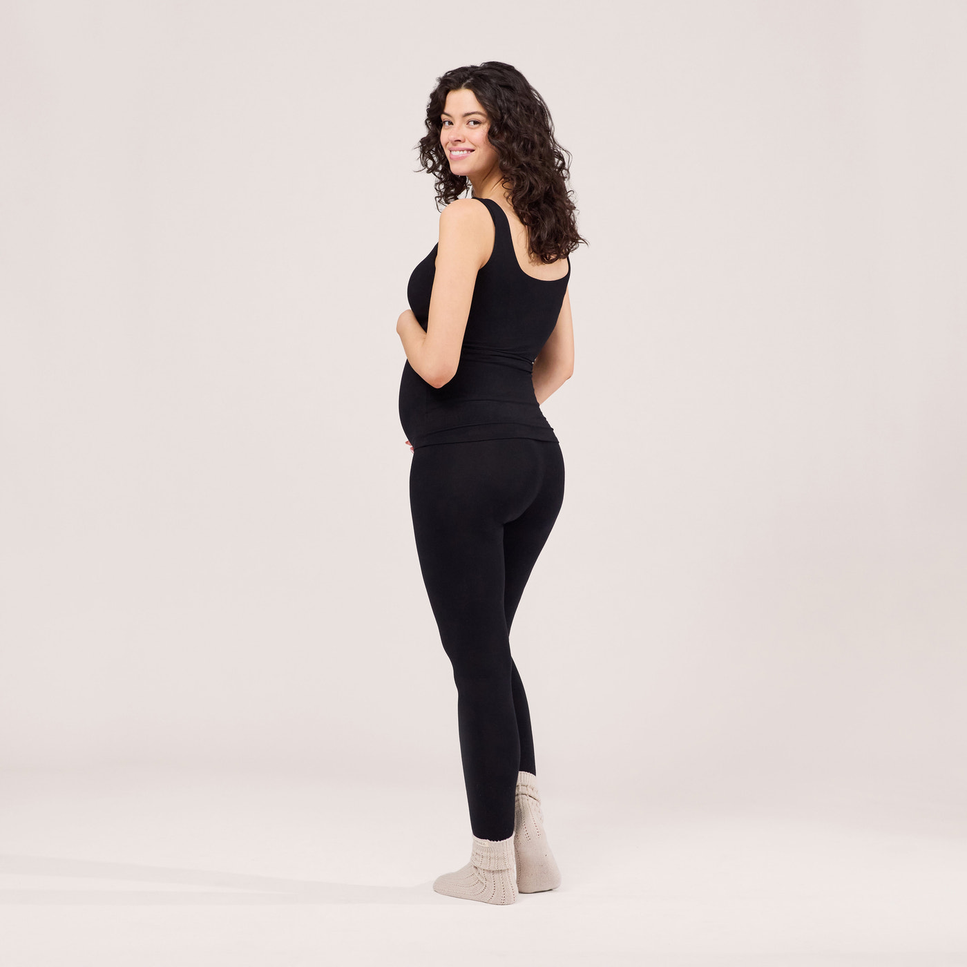 Alltägliche Leichte Umstandsleggings - Schwarze