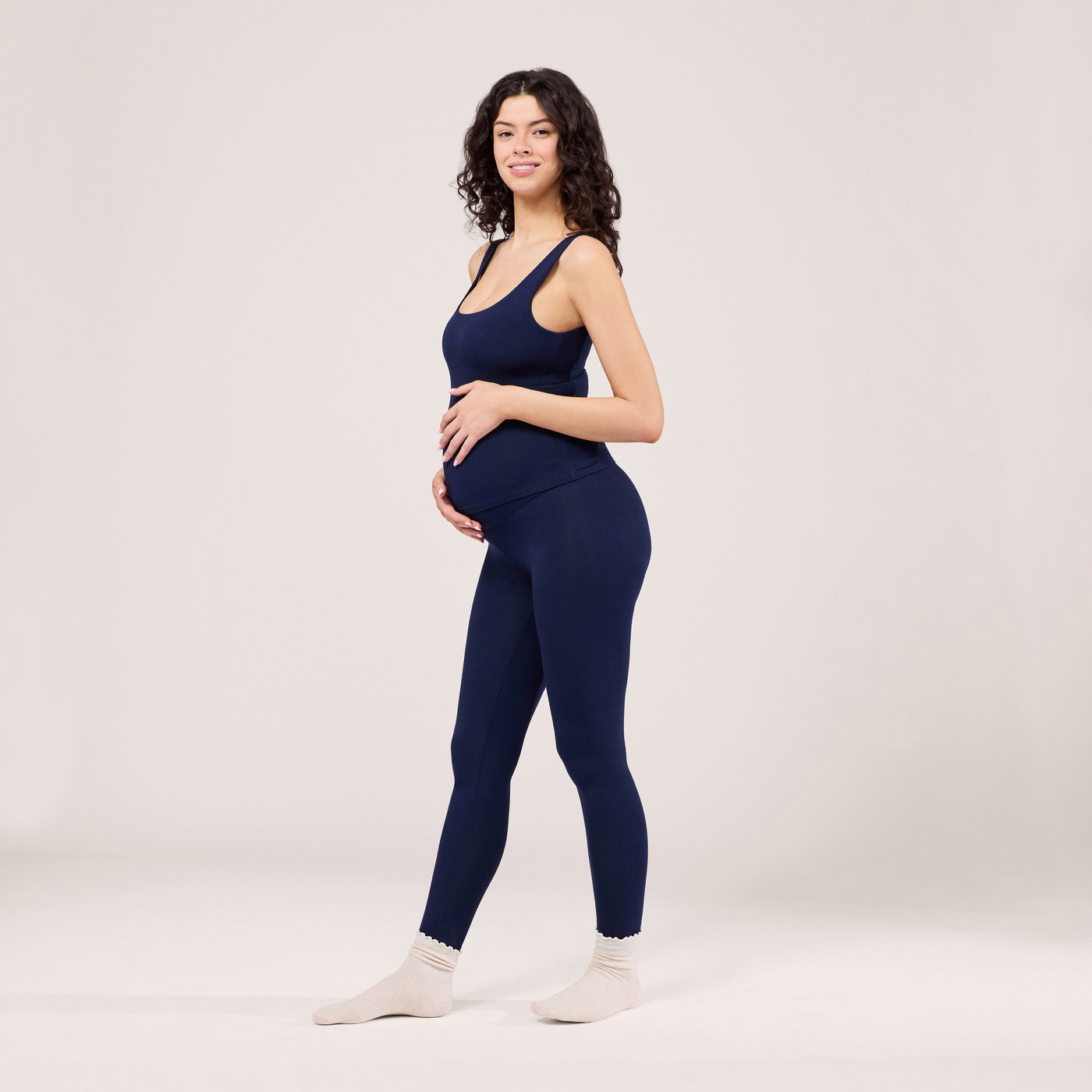 Alltägliche Leichte Umstandsleggings - Navy