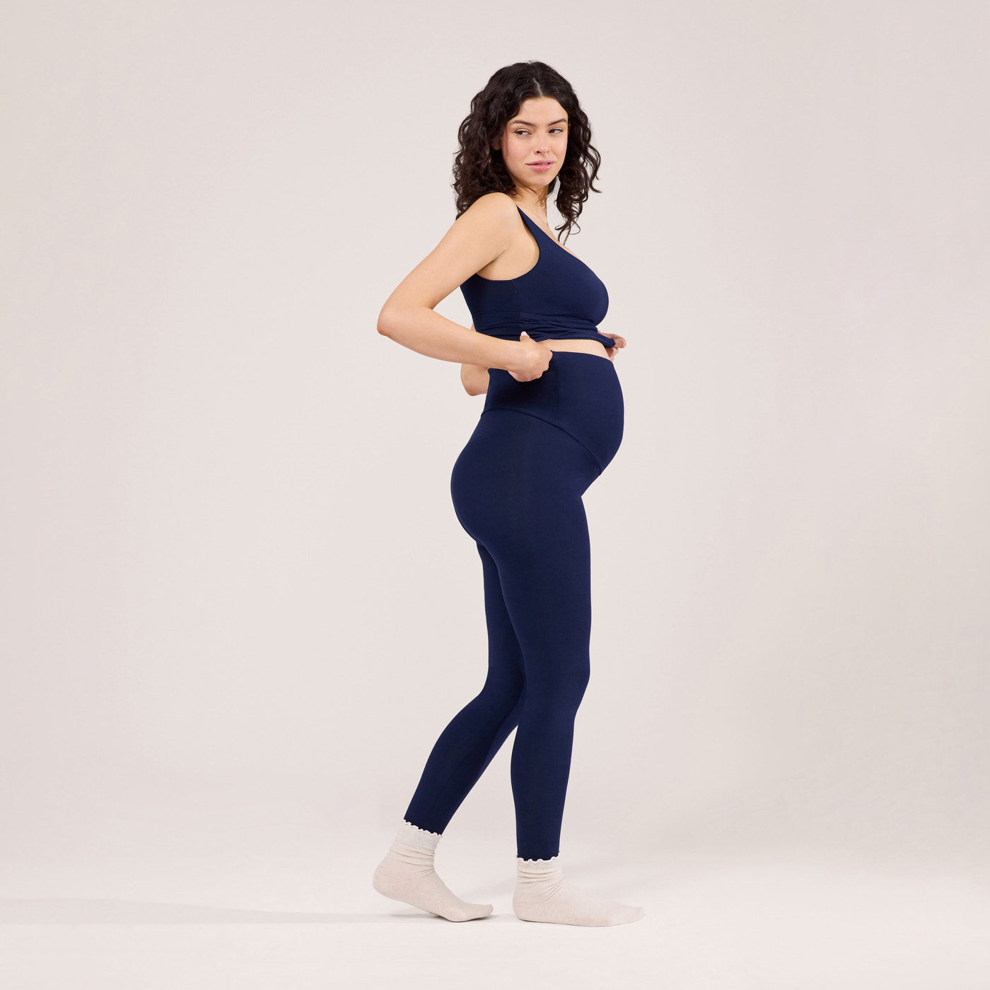 Alltägliche Leichte Umstandsleggings - Navy
