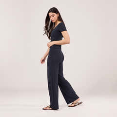 Leichte Hose mit weitem Bein – Vintage Navy