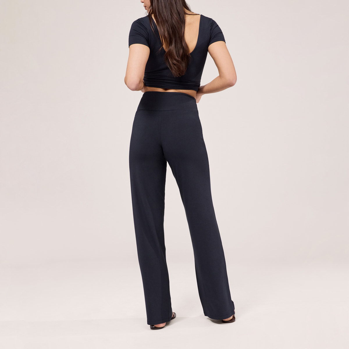 Leichte Hose mit weitem Bein – Vintage Navy