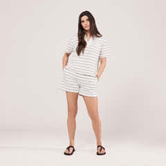 Set mit Kragenoberteil – Stone Stripe