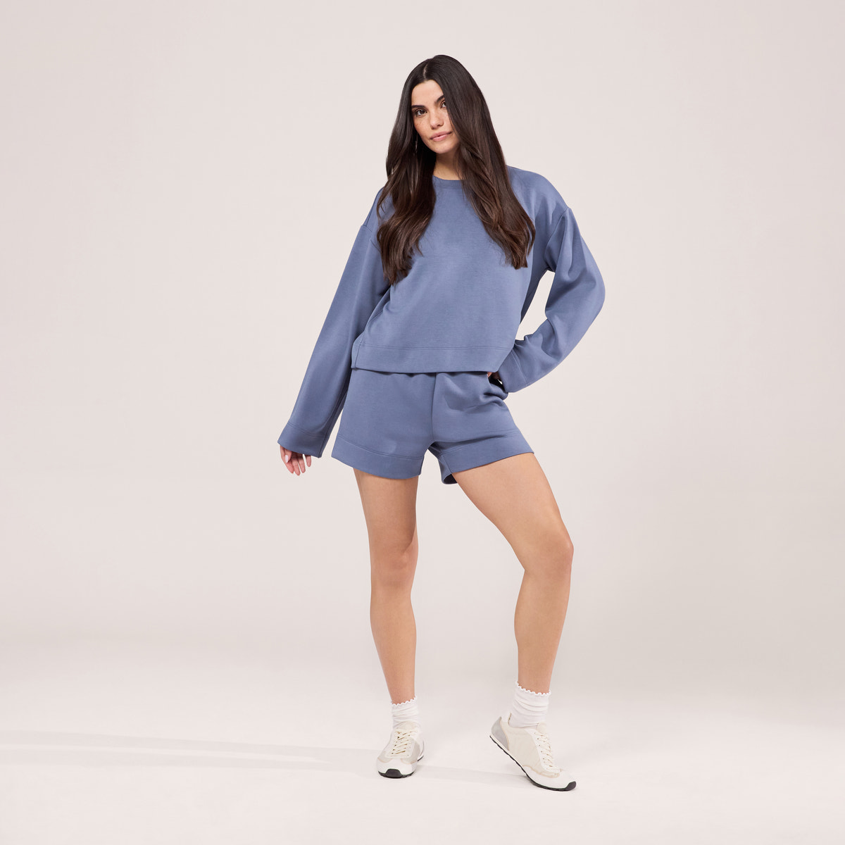 Ultimatives Alltags-Shorts-Set – Eisblau