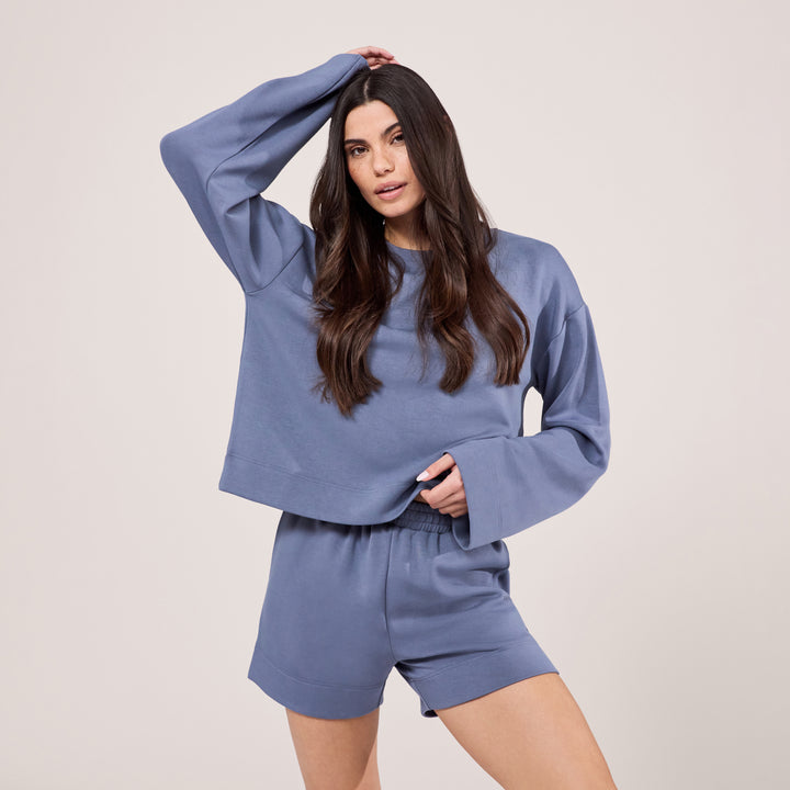 Ultimatives Alltags-Shorts-Set – Eisblau
