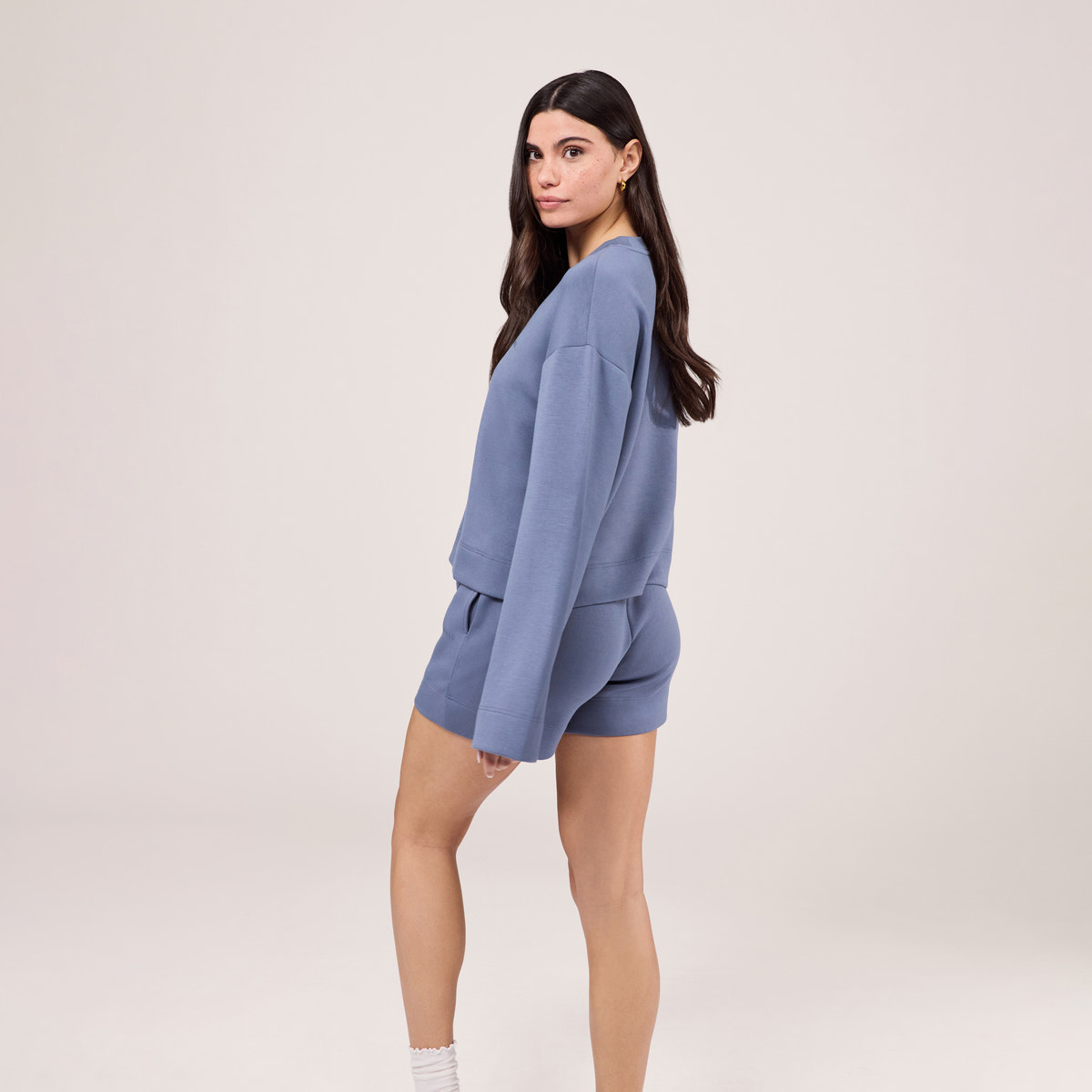 Ultimatives Alltags-Shorts-Set – Eisblau