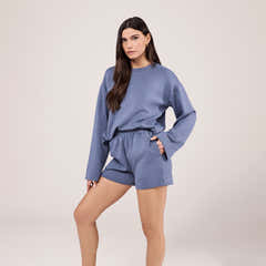 Ultimatives Alltags-Shorts-Set – Eisblau