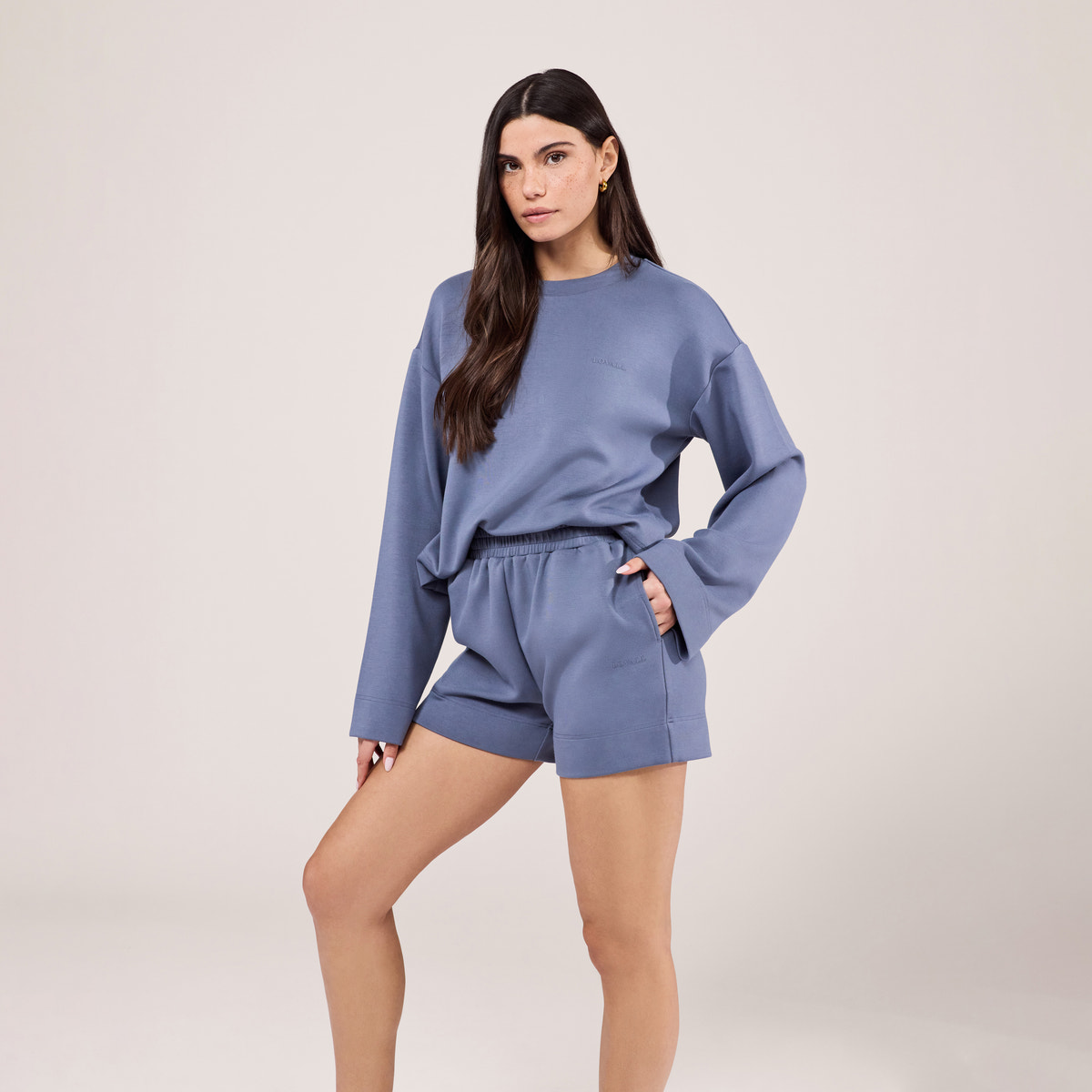 Ultimatives Alltags-Shorts-Set – Eisblau
