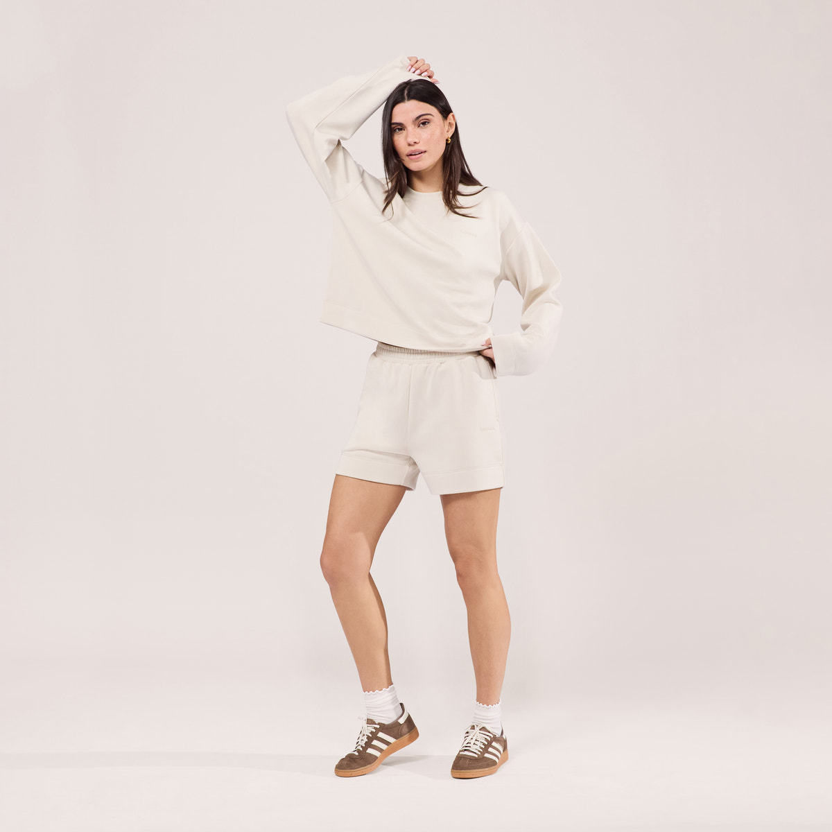 Ultimatives Alltags-Shorts-Set – Ecru