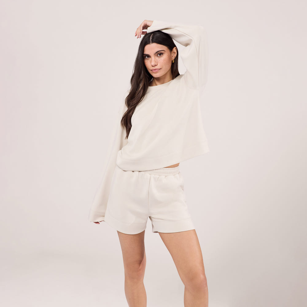 Ultimatives Alltags-Shorts-Set – Ecru