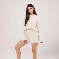 Ultimatives Alltags-Shorts-Set – Ecru