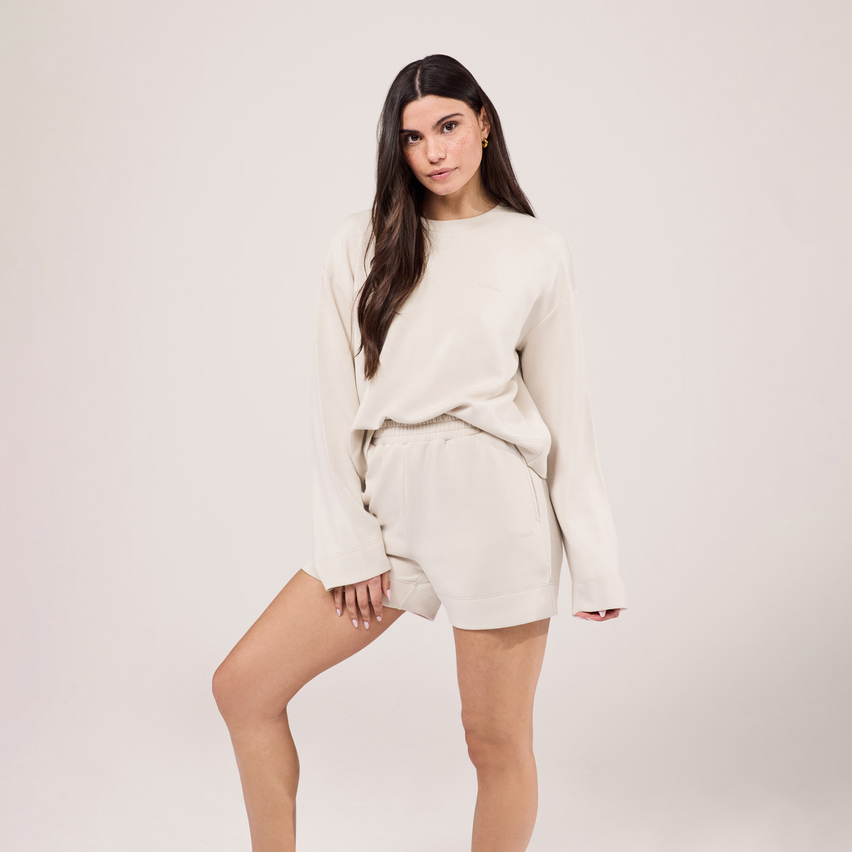 Ultimatives Alltags-Shorts-Set – Ecru