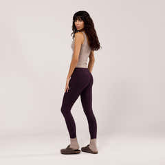 Leichte High-Waist-Leggings für jeden Tag – Weinrot