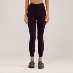 Leichte High-Waist-Leggings für jeden Tag – Weinrot