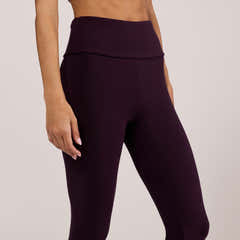 Leichte High-Waist-Leggings für jeden Tag – Weinrot