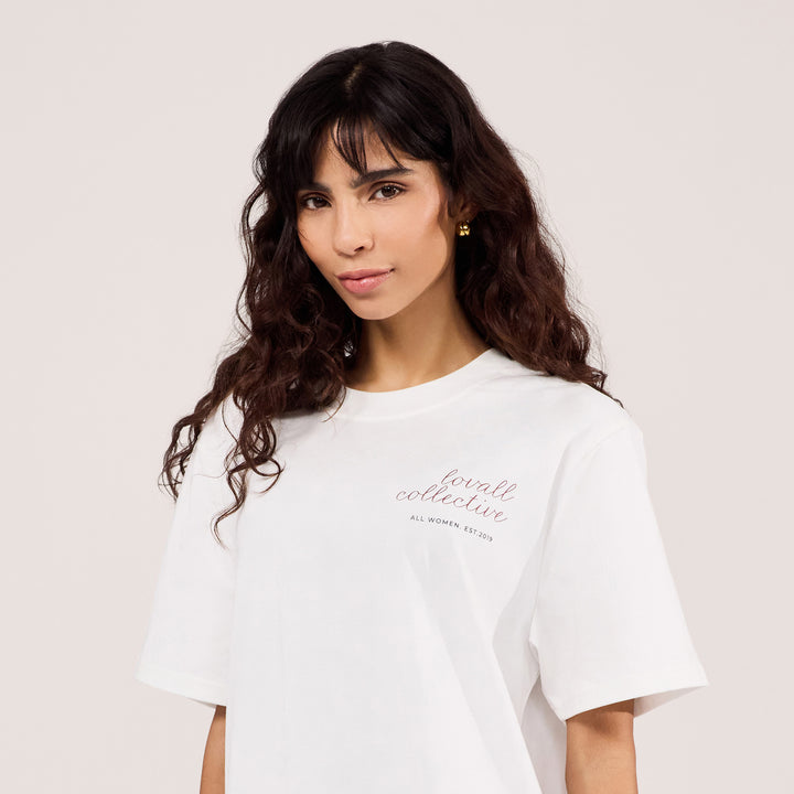 Grafik-T-Shirt Skript - Off White