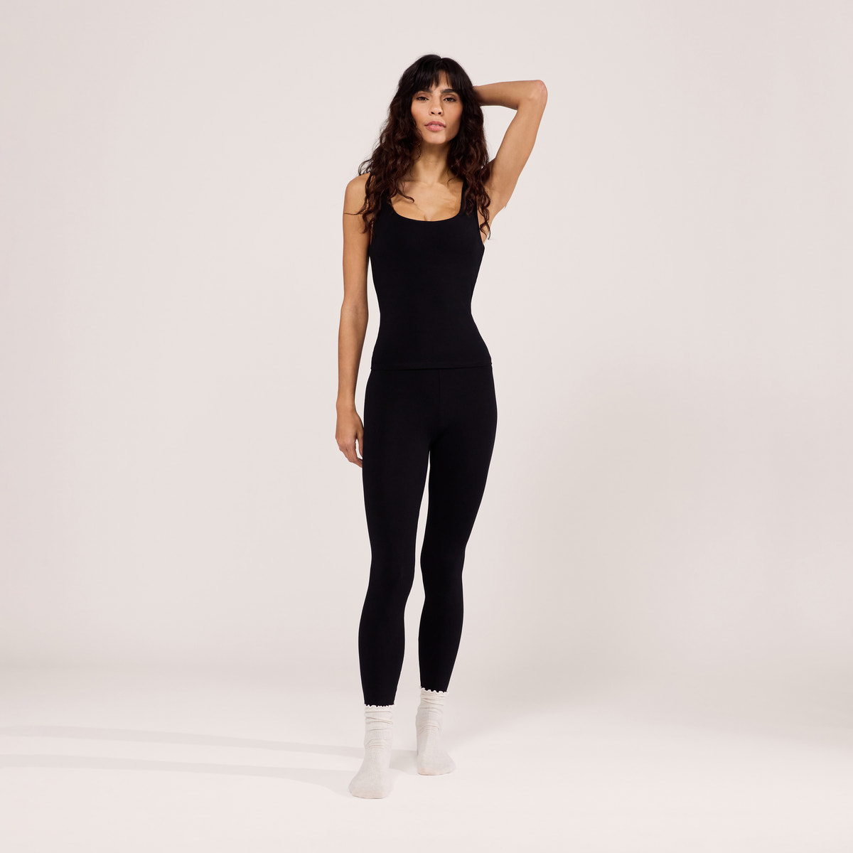 Leichte High-Waist-Leggings für den Alltag – Schwarz