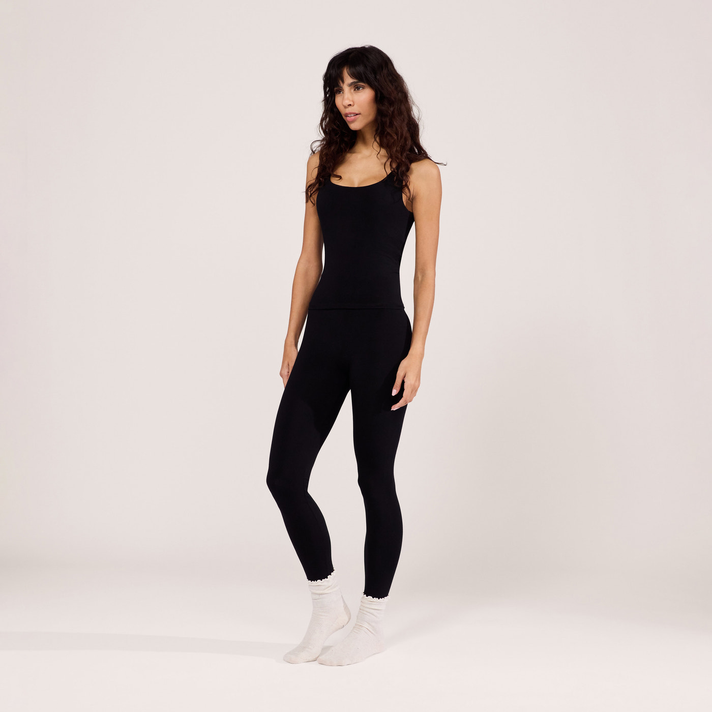 Alltägliche Leichte Leggings - Schwarze