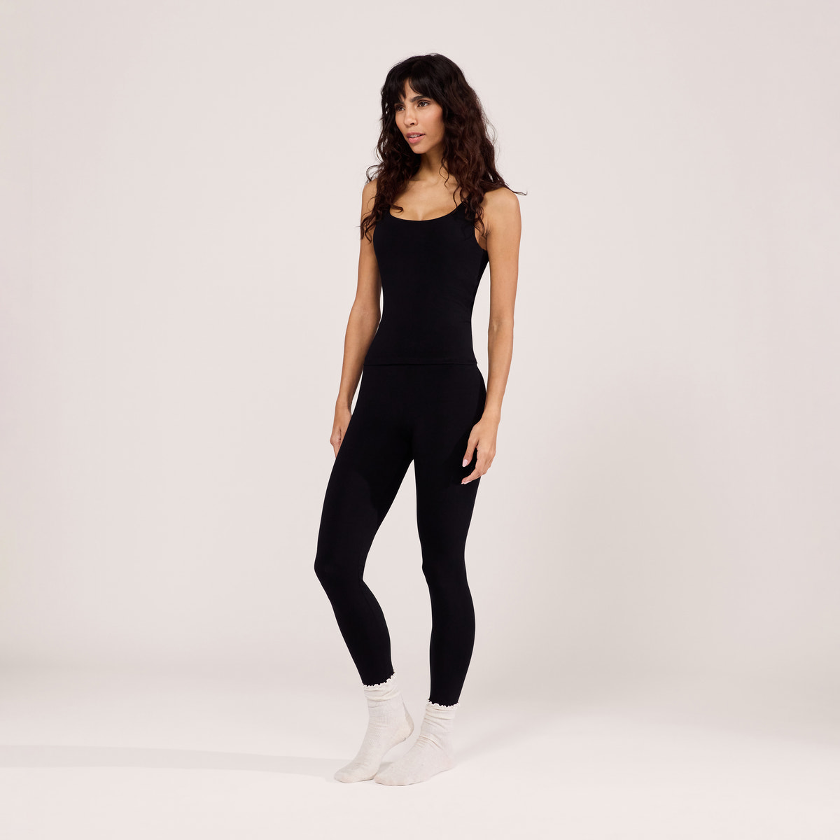 Leichte High-Waist-Leggings für den Alltag – Schwarz