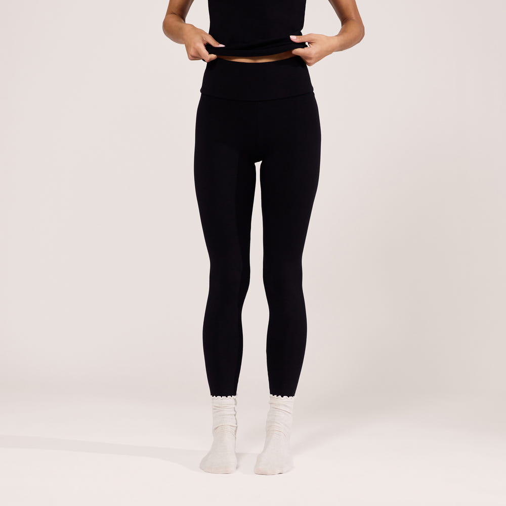 Leichte High-Waist-Leggings für den Alltag – Schwarz
