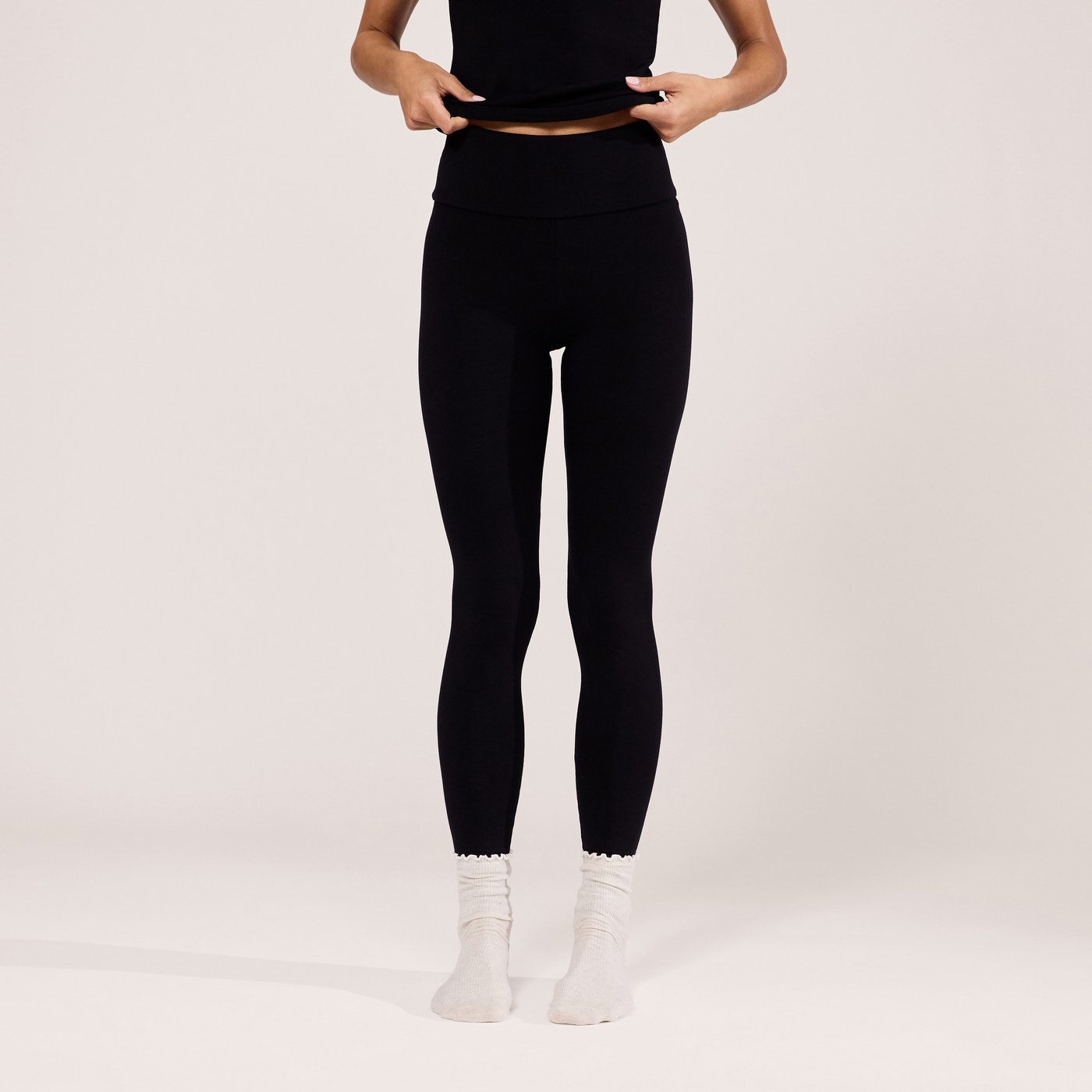 Alltägliche Leichte Leggings - Schwarze
