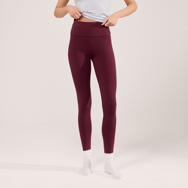 Alltägliche Leichte Leggings - Burgunderrote