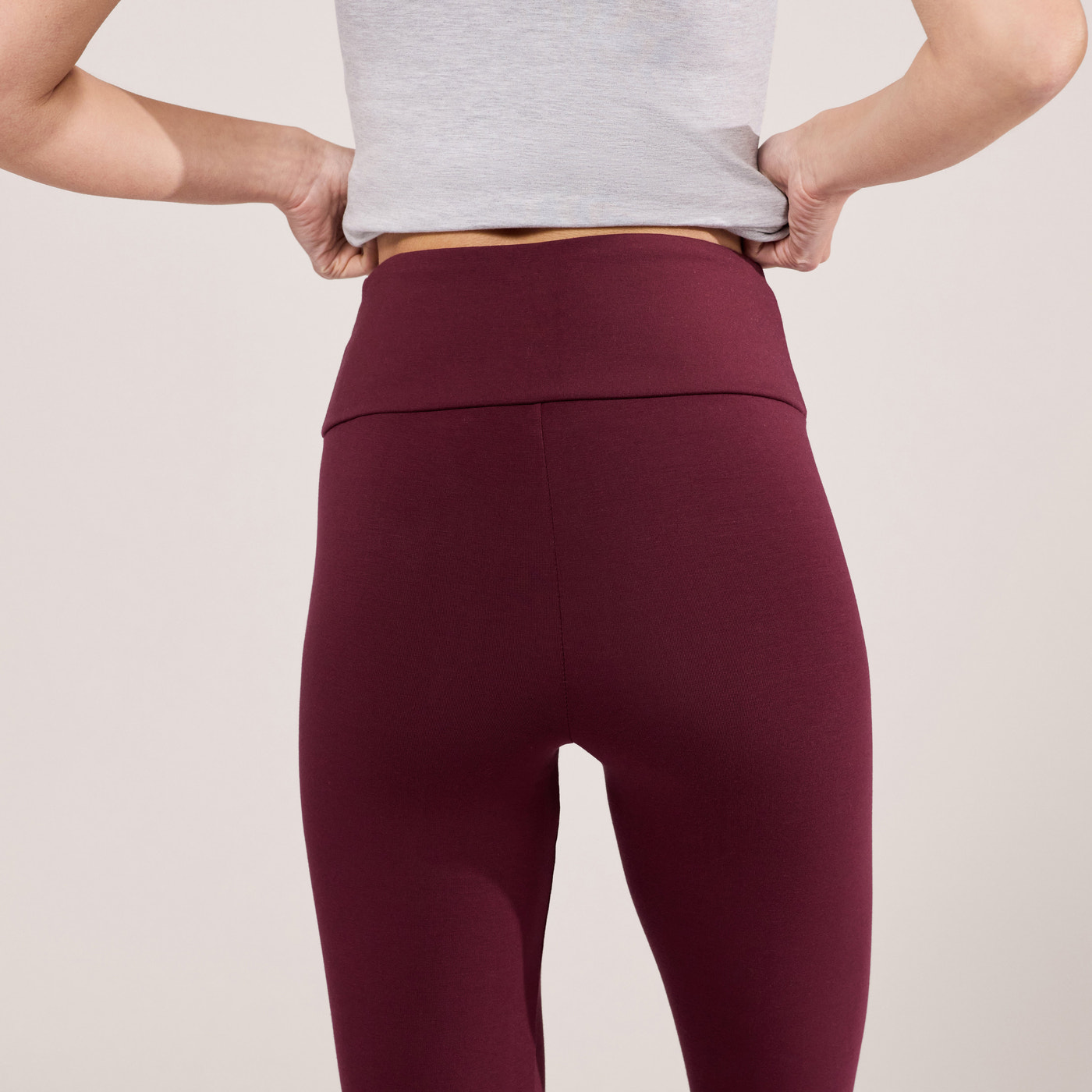 Alltägliche Leichte Leggings - Burgunderrote